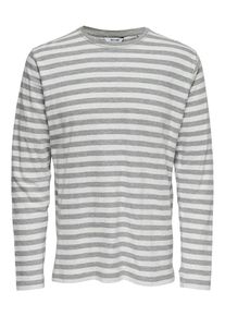 Only & Sons Only & Sons, Herren Sweatshirt, Graumeliert / Naturwei&szlig;