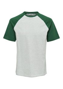 Only & Sons Only & Sons, Herren T-Shirt, Grün / Weiß
