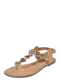 Tom Tailor, Damen Sandalen 'Etno', Nude / Mischfarben