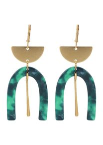 Fräulein Wunder Fräulein Wunder, Damen Ohrhänger 'Aymee', Gold / Grün