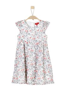 s.Oliver Junior, Mädchen Geblümtes Chiffon-Kleid, Weiß