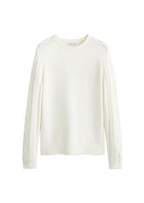 Mango Man, Herren Pullover 'River', Wei&szlig;