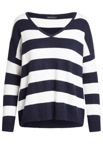 Apart, Damen Pullover, Dunkelblau / Wei&szlig;