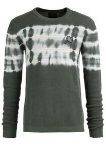 Khujo, Herren Pullover POUND, Gr&uuml;n / Wei&szlig;