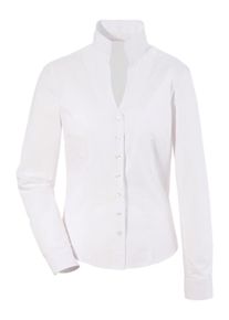 Love Nature, Damen Trachtenbluse mit Stehkragen, Weiß