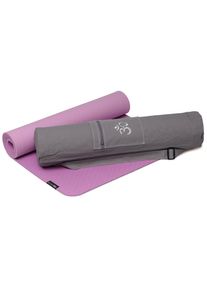 YOGISTAR.COM, Herren Yoga-set Starter Edition - Comfort (yogamatte Pro + Yogatasche Om), Lila
