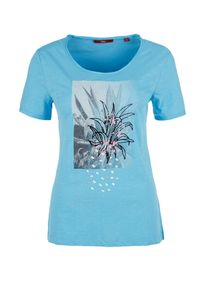 s.Oliver RED LABEL, Damen Jerseyshirt, Hellblau / Graphit