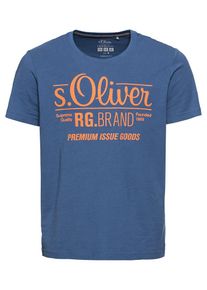 s.Oliver RED LABEL, Herren T-Shirt, Dunkelblau