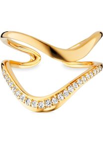 CAI Ca&iuml;, Damen Ring 'Fluid Curves', Gold