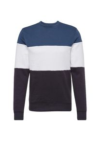 Blend, Herren Sweatshirt 'Sweat', Dunkelblau / Schwarz / Wei&szlig;