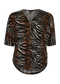 New Look Curves, Damen Tunika 'X C&S Ombre Tiger', Braun