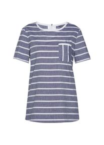 Tommy Hilfiger, Damen Blusen 'NADIE TOP SS', Blau / Rauchblau / Taubenblau / Himmelblau