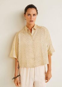 Mango, Damen Bluse 'Ines4', Hellgelb / Schwarz