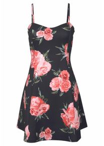 Lascana, Damen 'Scuba' Kleid, Dunkelpink / Schwarz