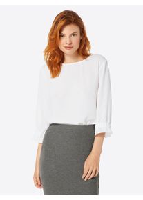 Pieces, Damen Bluse, Wei&szlig;