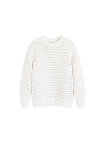 Mango, Damen Pullover 'Grain', Weiß