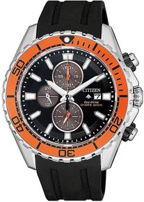Citizen, Herren Chronograph 'Promaster Marine, CA0718-13E', Orange / Schwarz / Silber