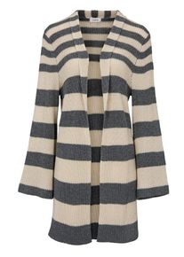 Heine, Damen Strickjacke, Beige / Grau