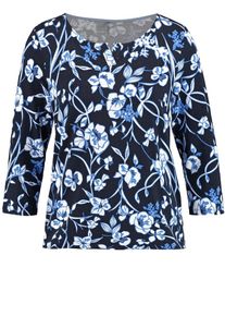 Gerry Weber, Damen T-Shirt, Nachtblau / Hellblau / Weiß