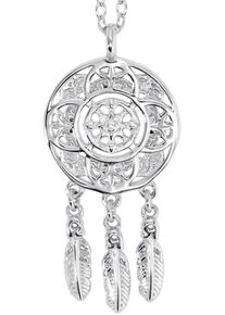 Engelsrufer, Damen Kette mit Anhänger 'Native mit Federn, ERN-LILNATIVE', Silber