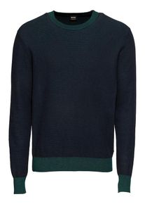 BOSS, Herren Pullover 'Aface 10212936 01', Navy / Dunkelgr&uuml;n
