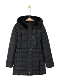 s.Oliver Junior, Mädchen Wintermantel, Schwarzmeliert