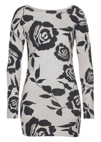 Melrose, Damen Pullover, Grau / Schwarz
