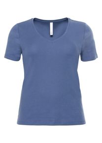 sheego Basic, Damen T-Shirt, Rauchblau