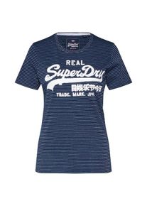 Superdry, Damen Shirt 'VINTAGE SPECTRUM FADE ENTRY', Navy