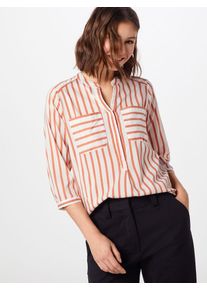 Véro Moda VERO MODA, Damen Streifenbluse 'VMErika', Orange / Weiß