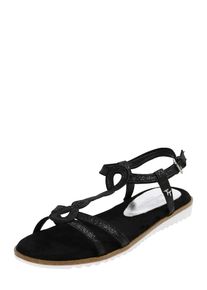 Tom Tailor, Damen Sandale, Schwarz