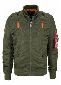 Alpha Industries, Herren Jacke 'Falcon II', Dunkelgrün / Orange
