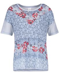Taifun, Damen Shirt, Hellblau / Rot