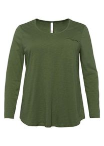 sheego Casual, Damen Langarmshirt, Khaki