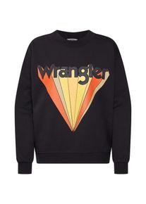Wrangler, Damen Sweatshirt 'RETRO', Gelb / Dunkelorange / Schwarz
