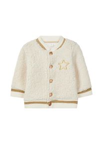 name it, M&auml;dchen Strickjacke, Gold / Wei&szlig;