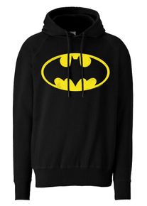 logoshirt, Herren Kapuzen-Sweatshirt "Batman", Gelb / Schwarz