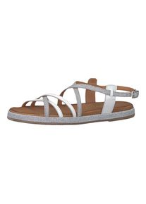 s.Oliver RED LABEL, Damen Sandalen, Braun / Silber / Weiß