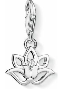 Thomas Sabo, Damen Charm-Einhänger 'Lotos, 1300-051-14', Silber / Weiß