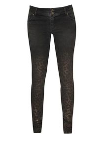 COCCARA, Damen Jeans 'Bella Leonie', Braun / Schwarz