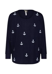Key Largo, Damen Pullover 'WLS SAILOR round 3/4', Navy / Schwarz