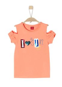 s.Oliver Junior, Mädchen Cut-Out-Shirt, Koralle