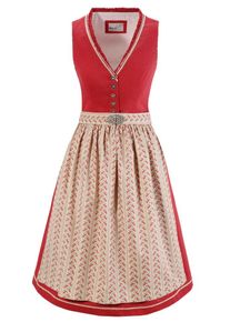 Marjo, Damen Dirndl, Beige / Rot
