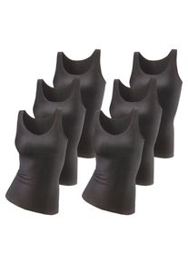 Petite Fleur, Damen Hemd (6 Stck.), Schwarz