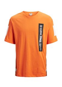 Jack & Jones JACK & JONES, Herren T-Shirt, Dunkelorange / Schwarz / Weiß