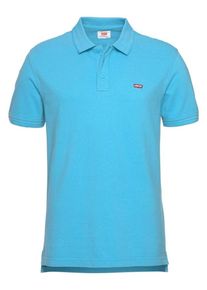 Levi's LEVI'S, Herren Poloshirt 'Housemark', Neonblau / Feuerrot / Weiß