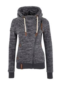Naketano, Damen Fleecejacke, Schwarzmeliert