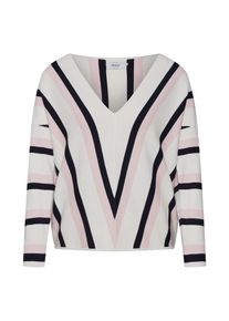 Only, Damen Pullover 'onlNEW AYA 7/8 PULLOVER KNT', Nachtblau / Rosa / Wei&szlig;