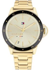 Tommy Hilfiger, Damen Uhr 'Sport, 1782025', Gold / Schwarz