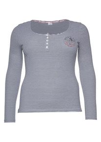 Kangaroos, Damen Langarmshirt, Navy / Weiß